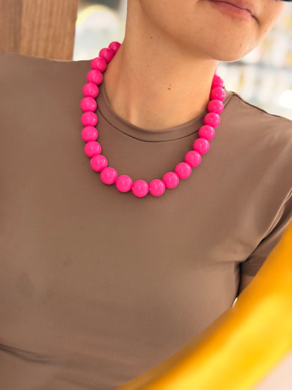 Collar XL fucsia