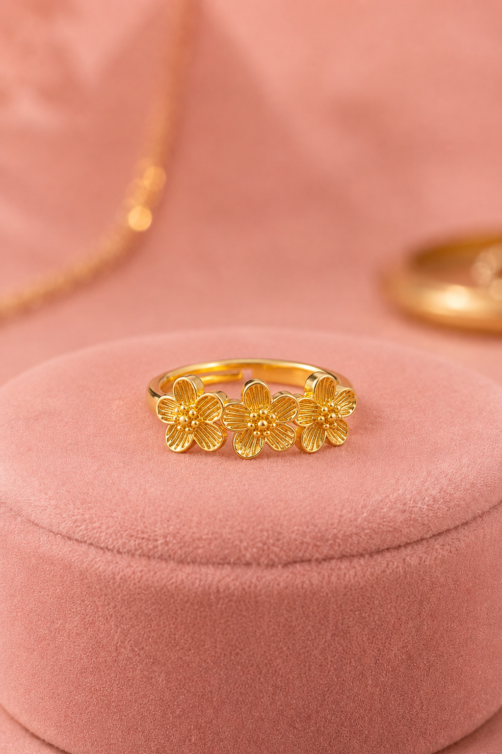 Anillo tres gardenias