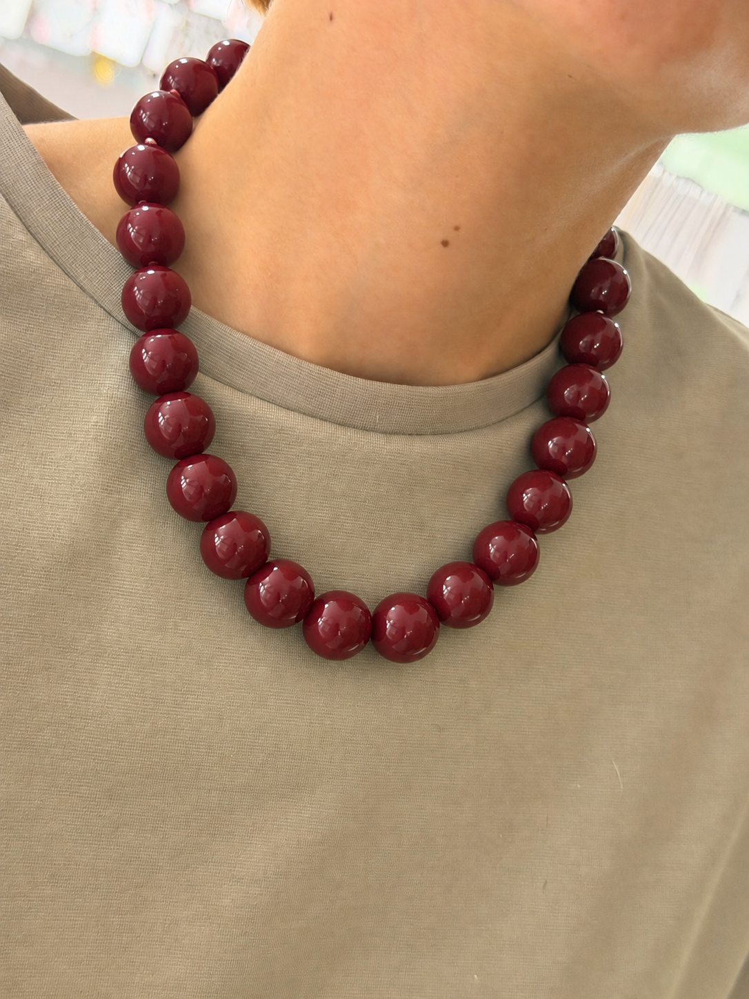 Collar XL vino tinto