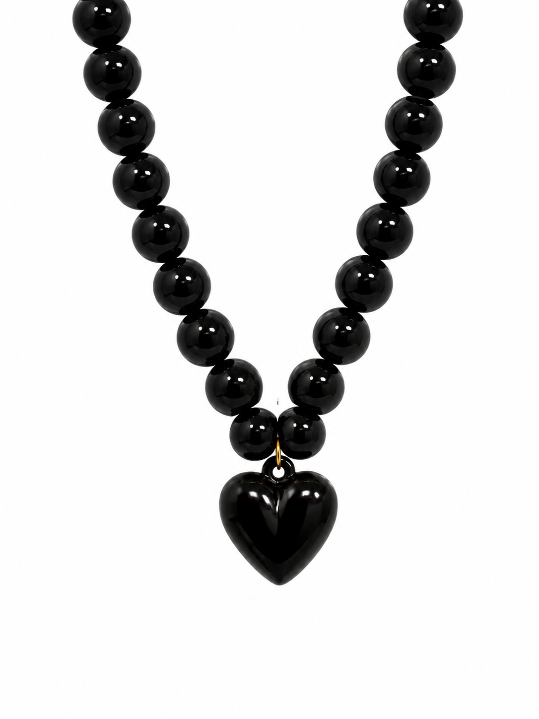 Collar XL corazón negro