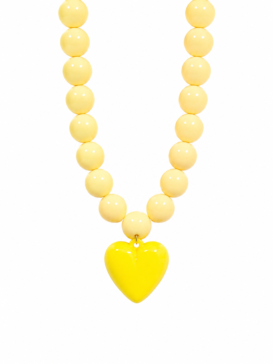 Collar XL corazón amarillo