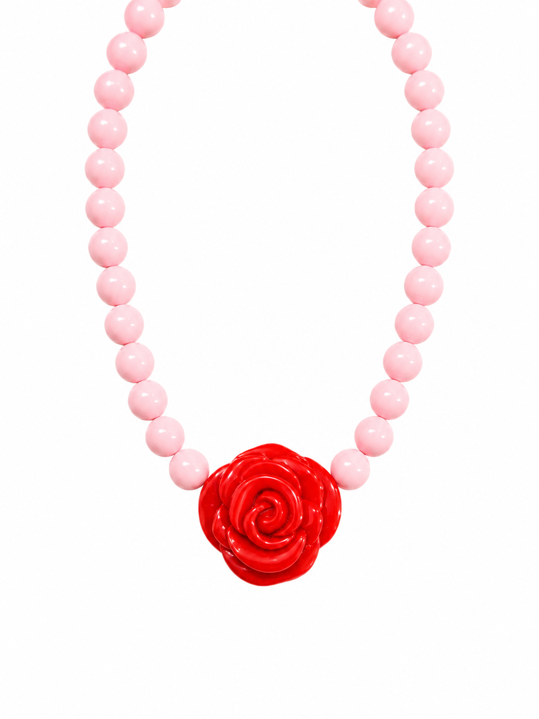 Collar XL rose rojo.