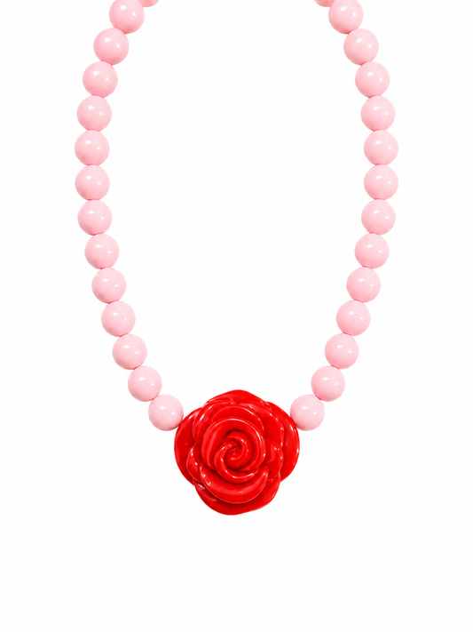 Collar XL rose rojo.