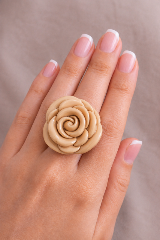 Anillo rosa camel