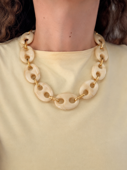 Collar chunk Loretta crema