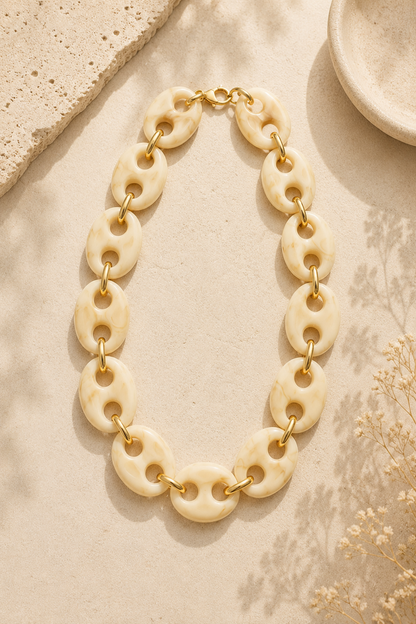 Collar chunk Loretta crema