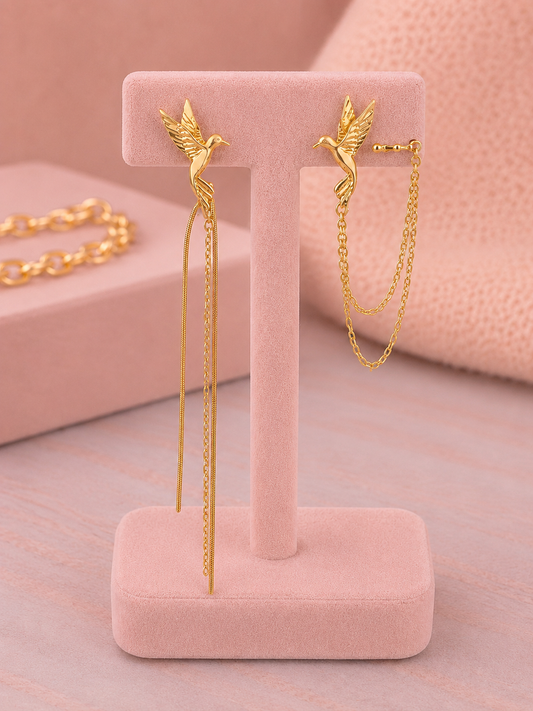 Aretes de colibrí