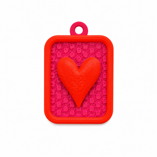 Dije placa corazón