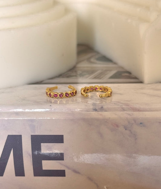 Earcuff mini  circones fucsia