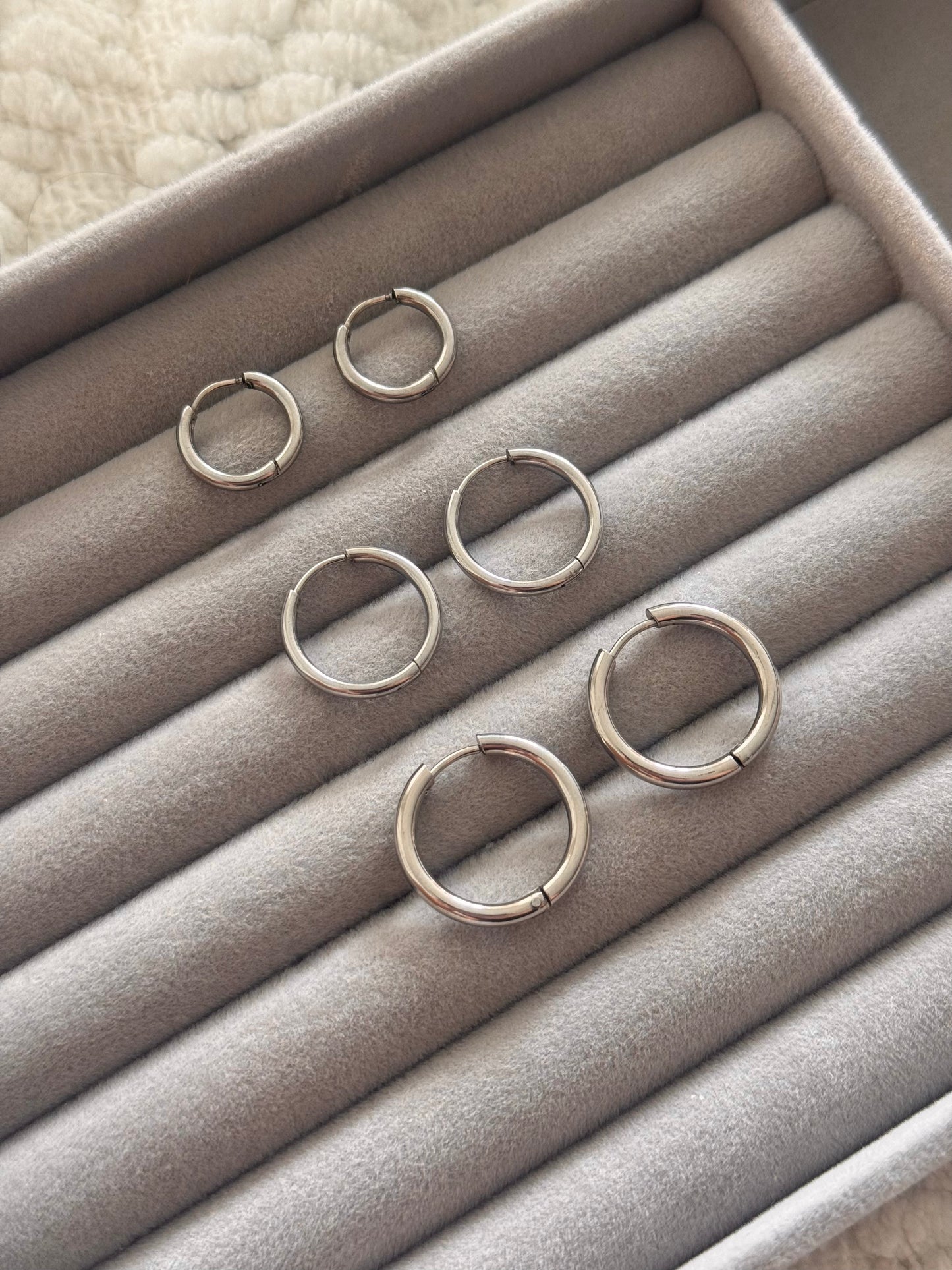 Mini hoop acero plata - Mediana