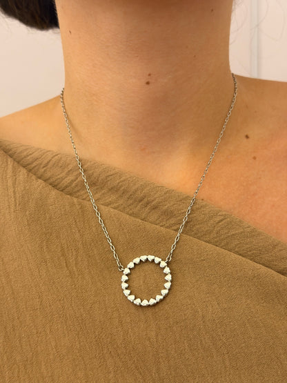 Set collar aro corazones