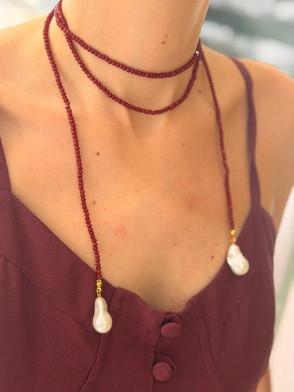 Collar corbata vino tinto