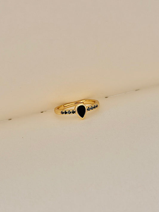 Anillo piedra negra