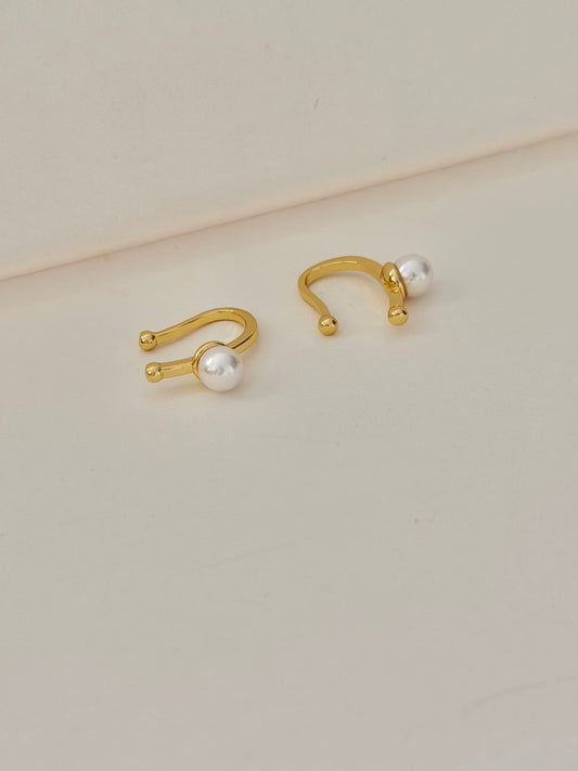 Earcuff perla dorado