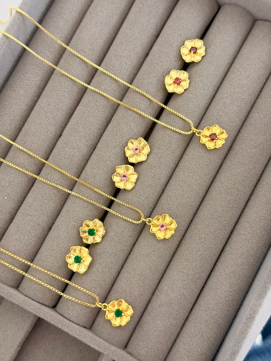 Set collar flor