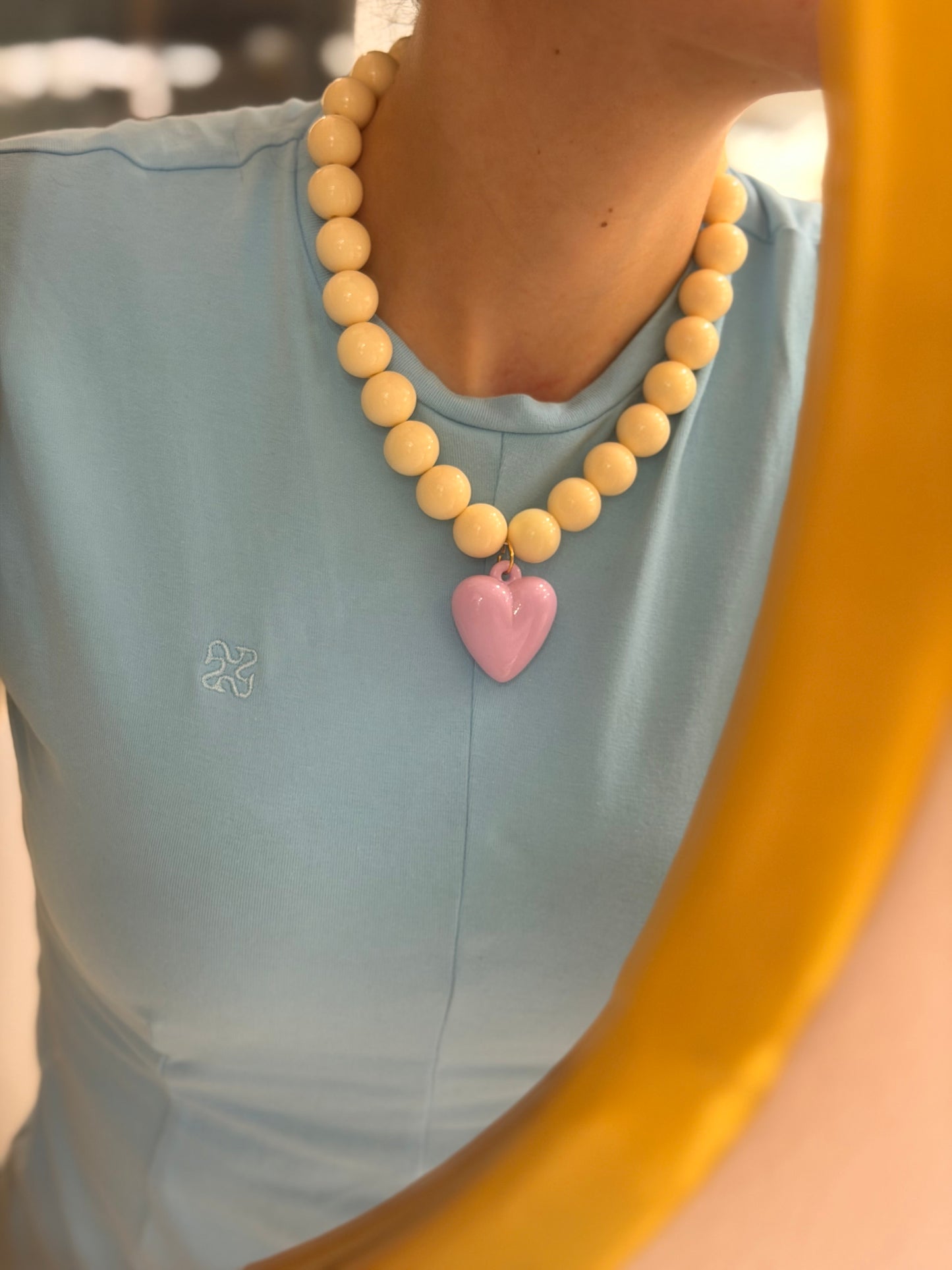 Collar XL corazón lila
