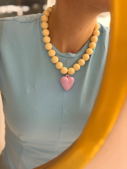 Collar XL corazón lila
