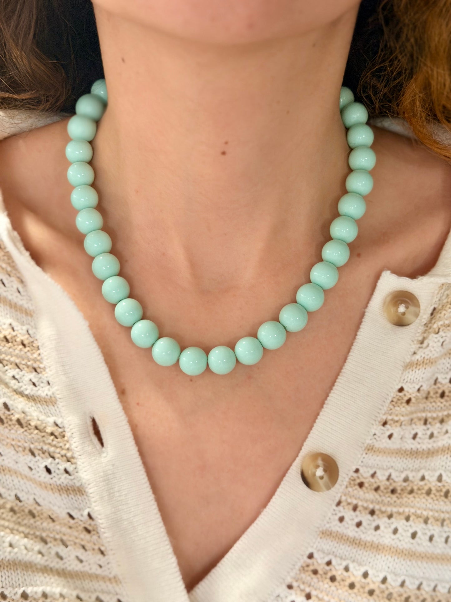 Collar XL  aguamarina #12