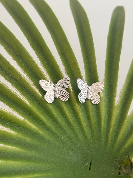 Topos Mariposa - Dos colores - Rodio, Plateado