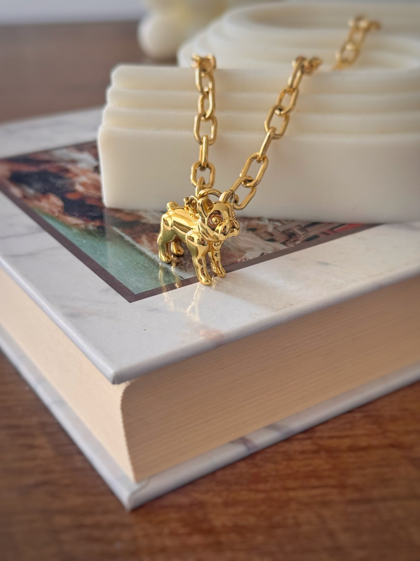 Collar Frenchie dorado