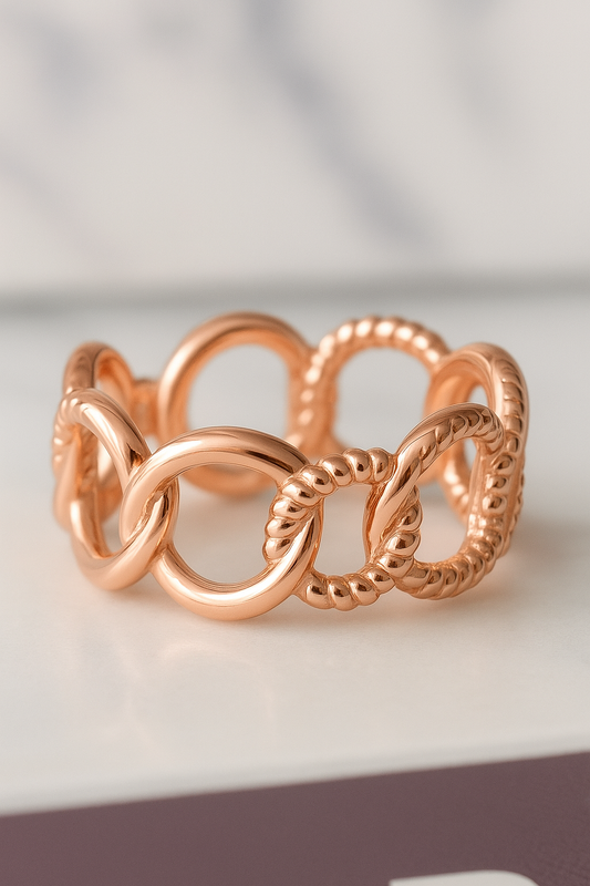 Anillo eslabones - Oro rosa