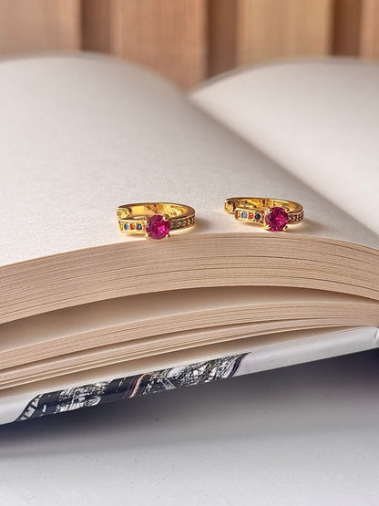 Earcuff fucsia multicolor