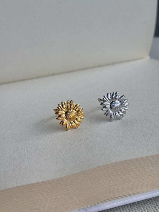 Anillo girasol acero