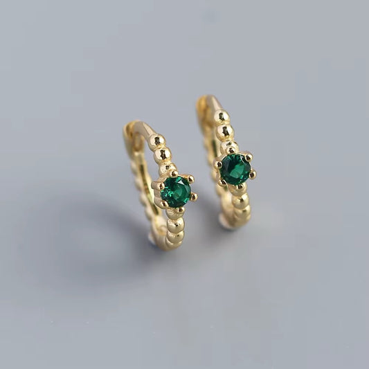 Mini hoop piedra verde