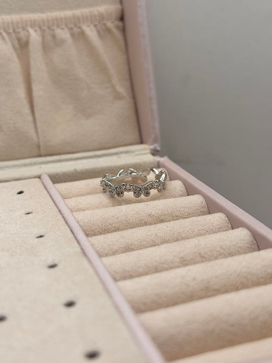 Anillo mariposas plata