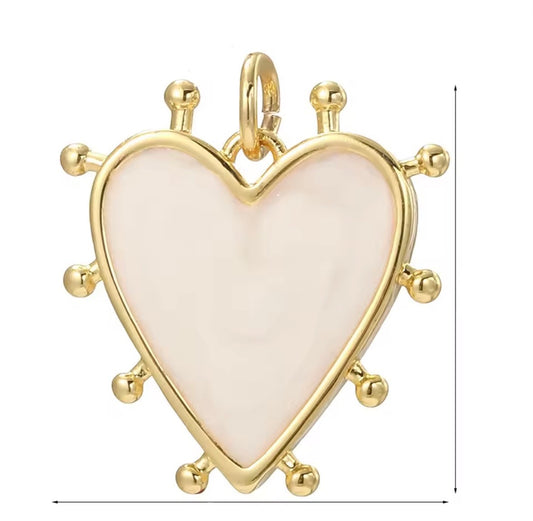 Dije corazón blanco