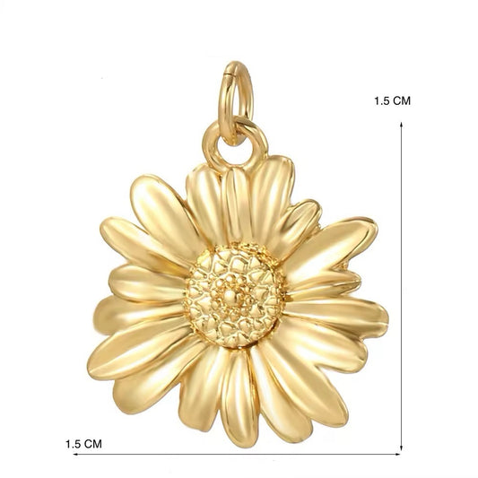 Dije flor dorado