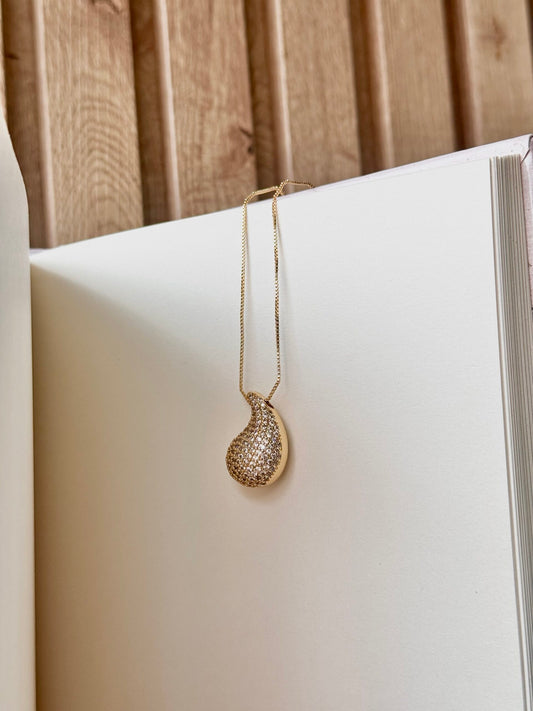 Cadena gota con circones